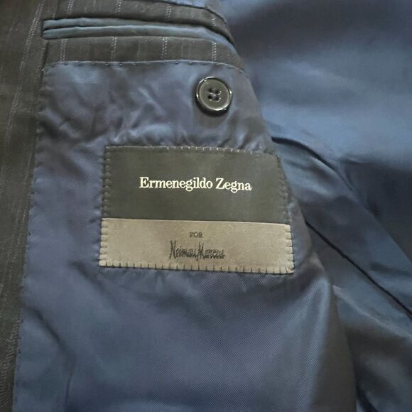 Ermenegildo Zegna Traveller Micronsphere Blazer 54R 100% Wool Pinstripe Italy - Picture 8 of 11